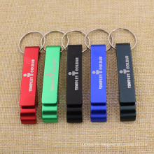 Cheapest Promotional Gifts Metal Aluminum Beer Bottle Opener Keychain with Logo